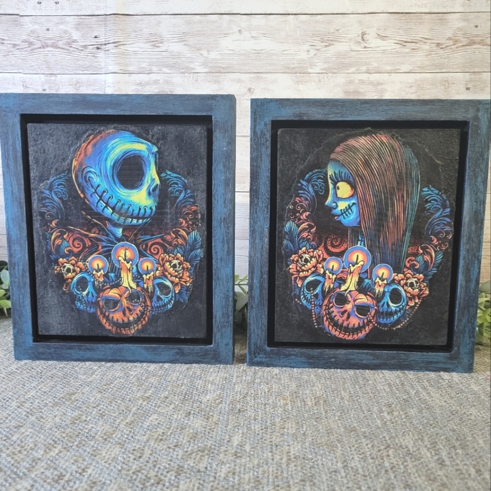Halloween Wall Decor | Jack & Sally | Dark & Moody | movie decor